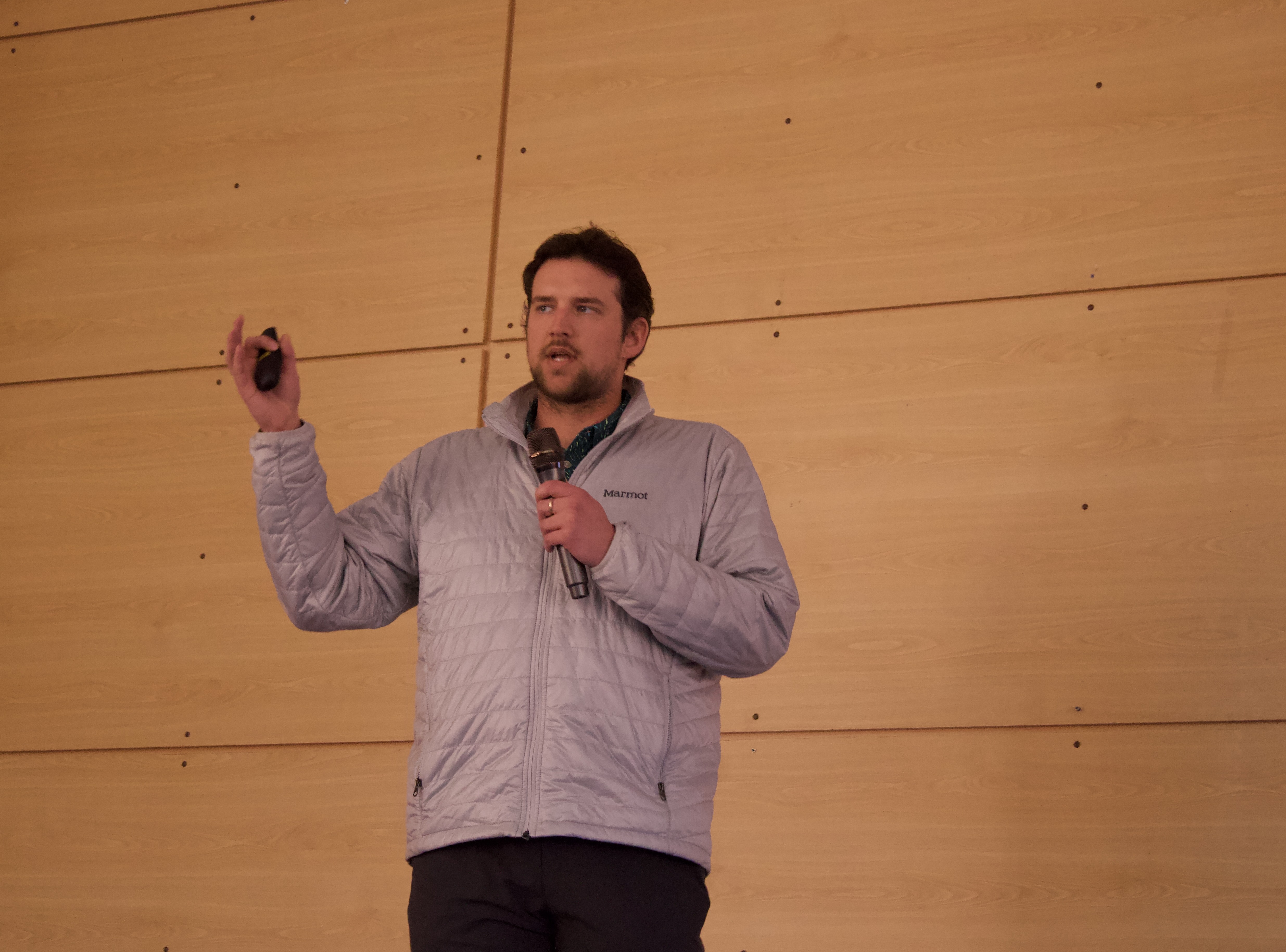 Michael Tucker giving a talk