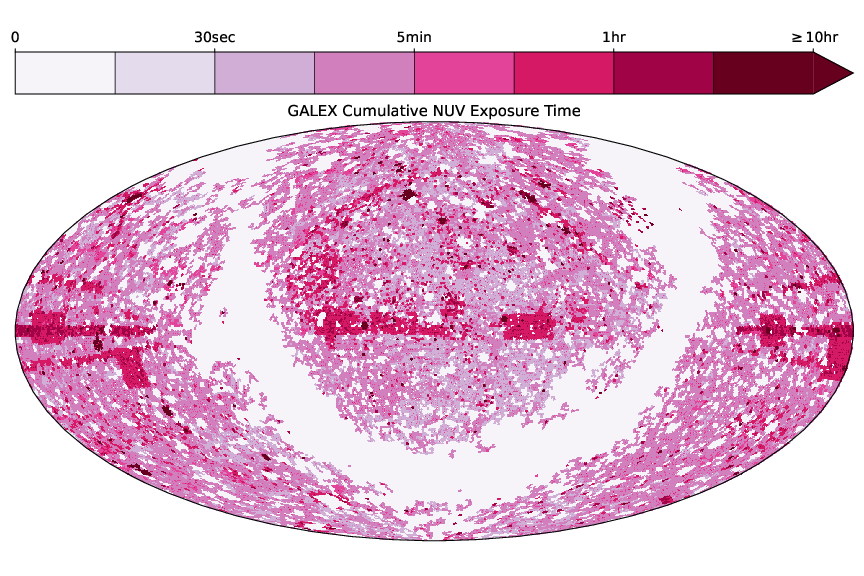 Cumulative GALEX FUV exposure map