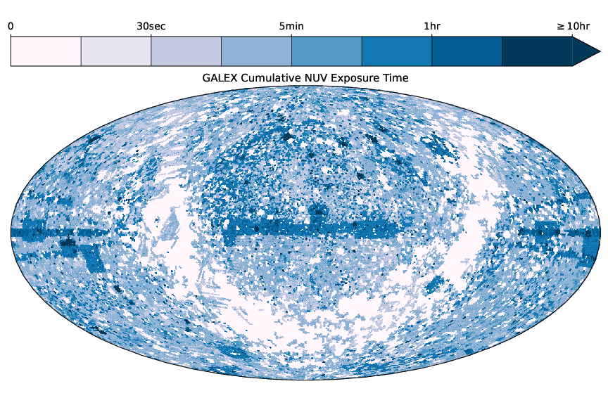 Cumulative GALEX NUV exposure map